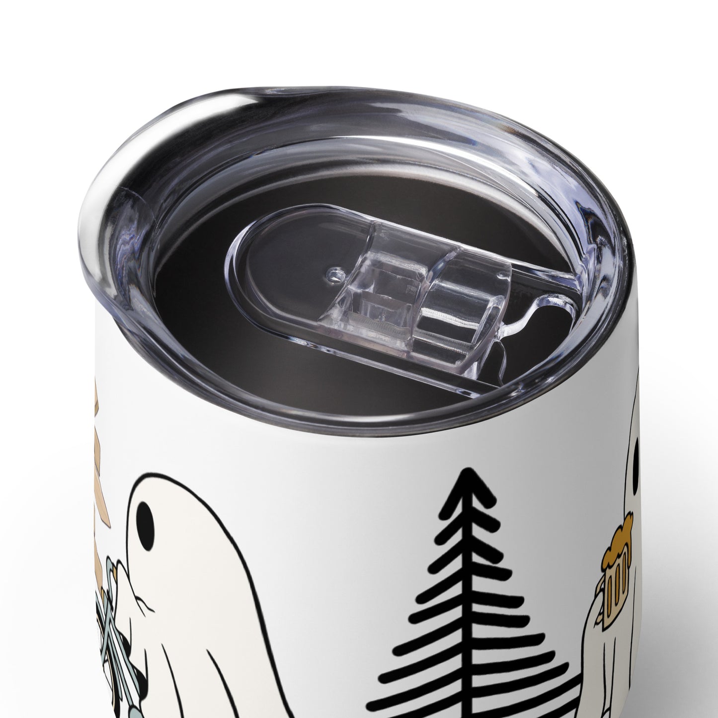 Camping Ghosts Wine tumbler